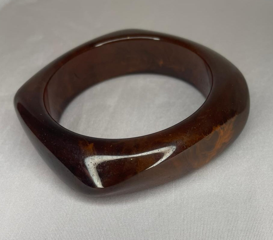 Bracelet Résine Marbrée forme carré arrondi