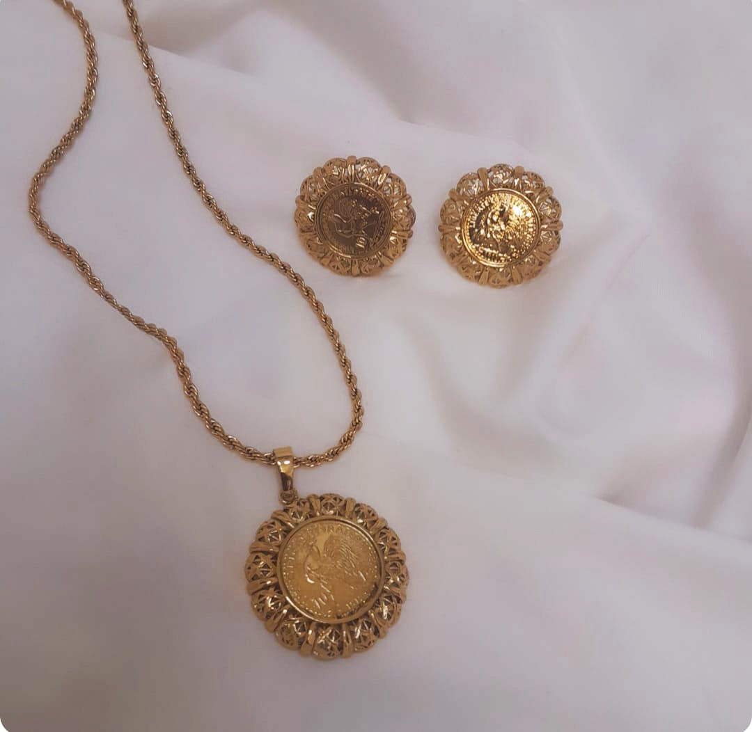 Parure de Bijoux Dorée Impériale