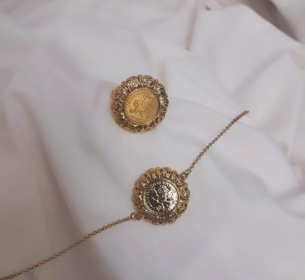 Parure de Bijoux Dorée Impériale