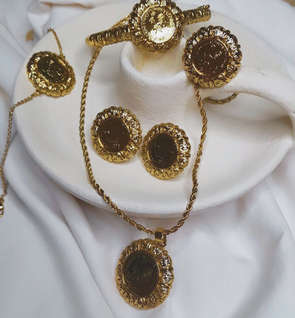 Parure de Bijoux Dorée Impériale